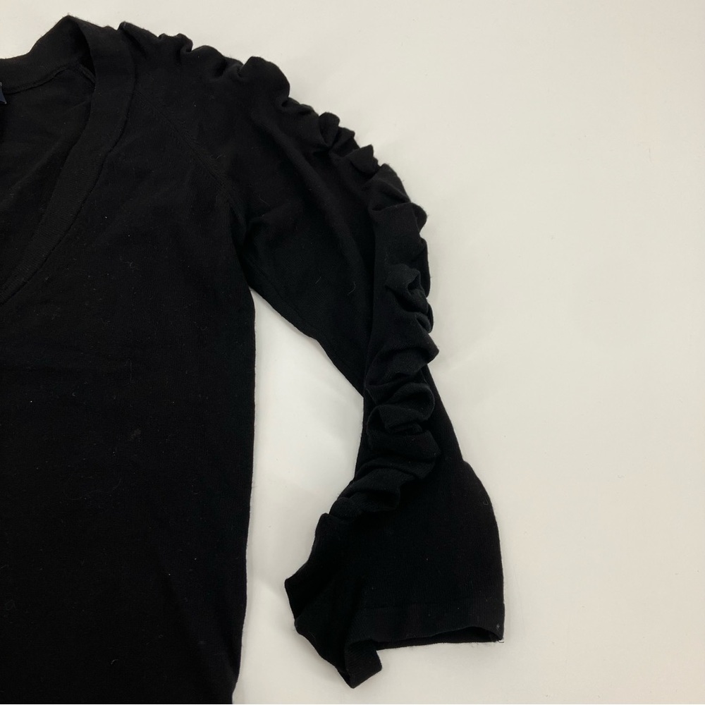 Piazza Sempioni Ruffle 3/4 Sleeve Sweater - Size 42 Italian